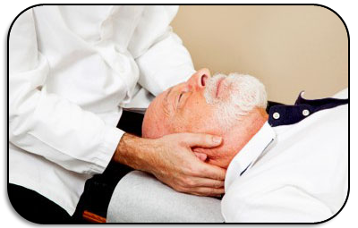 chiropractor adjusting neck